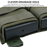 SINAIRSOFT Tactical 5.56mm Double KYWI Molle Magazine Pouch Open Top w/ Insert Mag Holder