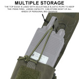 SINAIRSOFT SPUD Tactical Double 5.56 7.62 Mag Pouch Molle Radio Bag Laser-cut Storage Pack