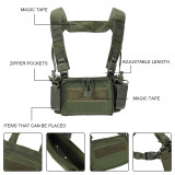 D3 Tactical Chest Rig Vest CRM H Harness M4 5.56 Magazine Insert Flatback Integratable Hunting Accessories 500D Nylon