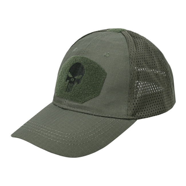 SINAIRSOFT New Tide Punisher Skull  Operator Mesh Baseball Cap Men Cool Fitted Caps