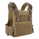 SINAIRSOFT Tactical Plate Carrier Vest Quick Release Buckle MOLLE LaserCut Back Zipper Vest