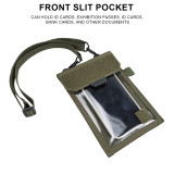 SINAIRSOFT Tactical ID Card Holder Hook & Loop Patch Badge Credit Bag Neck Lanyard Key Ring