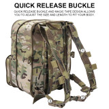 SINAIRSOFT 1000D Nylon Tactical Flatpack D3 Backpack Hydration Carrier Expansible Molle Pouch Airsoft Multipurpose Vest Assault Travel Bag