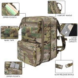 SINAIRSOFT 1000D Nylon Tactical Flatpack D3 Backpack Hydration Carrier Expansible Molle Pouch Airsoft Multipurpose Vest Assault Travel Bag