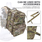 SINAIRSOFT 1000D Nylon Tactical Flatpack D3 Backpack Hydration Carrier Expansible Molle Pouch Airsoft Multipurpose Vest Assault Travel Bag
