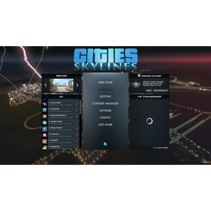 Cities Skyline Deluxe Eddition v1.14 + 48 DLC + Addon New Airport DLC