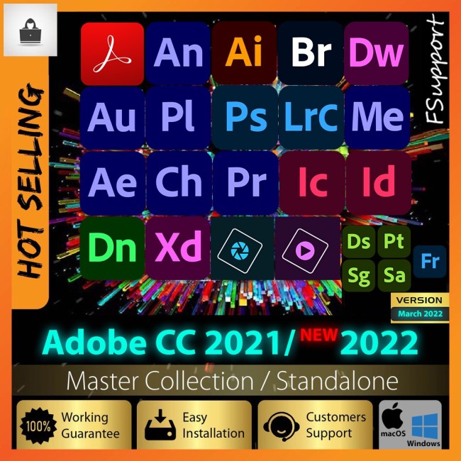 【𝗡𝗲𝘄 Adobe2023 & 2022 & 2021】𝗪𝗶𝗻𝗱𝗼𝘄𝘀 & 𝗺𝗮𝗰𝗢𝗦 【acrobat、Photoshop、Illustrator、Premiere Pro、After Effects、Animate】