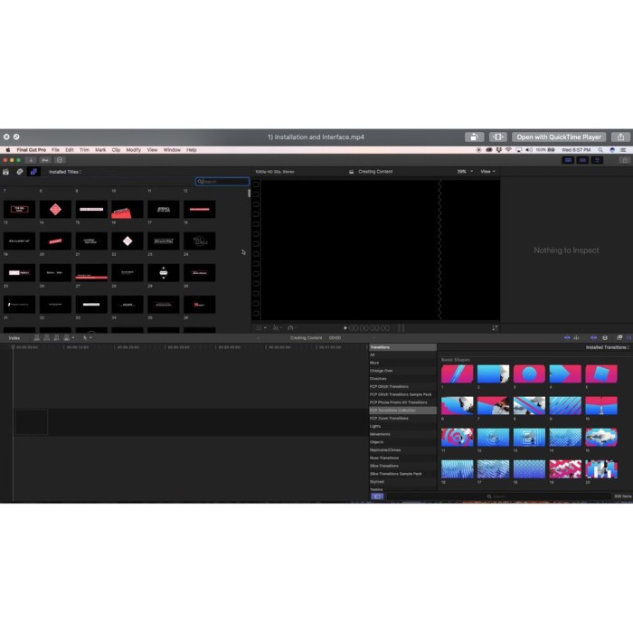 [⭐️⭐️⭐️⭐️⭐️] 1063++ FCPX Titles & Transitions + Tutorial🔥 Final Cut Pro X M1 plugin Pack/effect/Transition/title/bundle