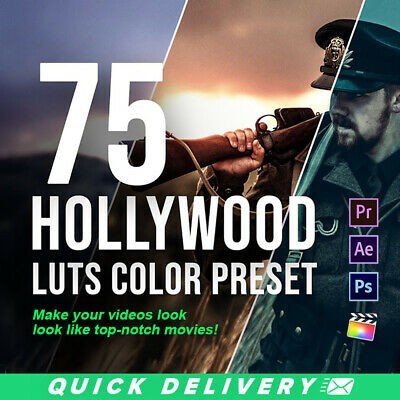 [⭐️⭐️⭐️⭐️⭐️] 75 Hollywood LUT Color Grading Pack 🔥 Final Cut Pro X FCPX plugin/effect/luts/plug in/movie/cinema/colour
