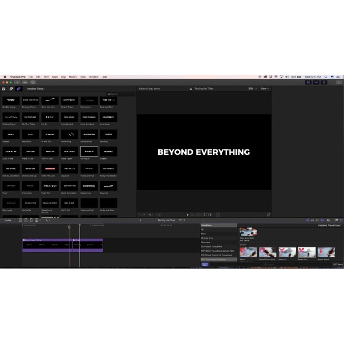 [⭐️⭐️⭐️⭐️⭐️] 1063++ FCPX Titles & Transitions + Tutorial🔥 Final Cut Pro X M1 plugin Pack/effect/Transition/title/bundle