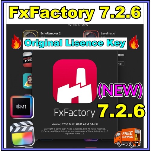 [⭐️⭐️⭐️⭐️⭐️] Fxfactory Pro 8 🔥 Original License Key🔥 MAC🔥 Latest Fx factory FCPX Final Cut Pro X FCP M1
