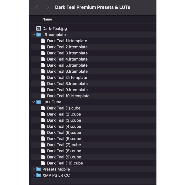 [⭐️⭐️⭐️⭐️⭐️] Dark Teal Premium Presets & LUTs 🔥 Preset/Lut For Desktop & Mobile Work Lightroom/VN/PR/AE/PS/FCPX/Davinci