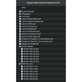 [⭐️⭐️⭐️⭐️⭐️] Korean Vibe Premium Presets & LUTs 🔥 Preset/Lut For Desktop & Mobile Lightroom/VN/PR/AE/PS/FCPX/Davinci