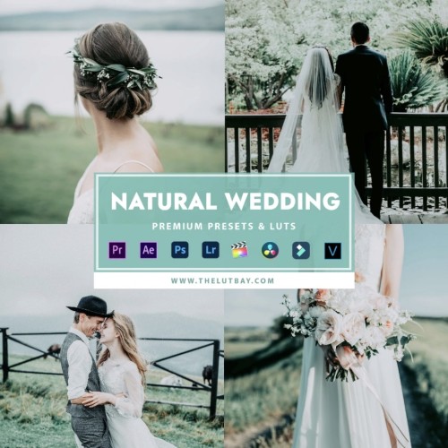 [⭐️⭐️⭐️⭐️⭐️] Natural Wedding Premium Presets & LUTs 🔥 Preset/Lut For Desktop & Mobile Lightroom/VN/PR/AE/PS/FCPX/filmora