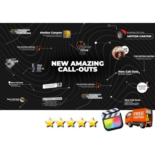 [⭐️⭐️⭐️⭐️⭐️] New Amazing Call Outs + Tutorial 🔥 Final Cut Pro X FCPX M1 plugin/titles/title/callout/call out/Templates