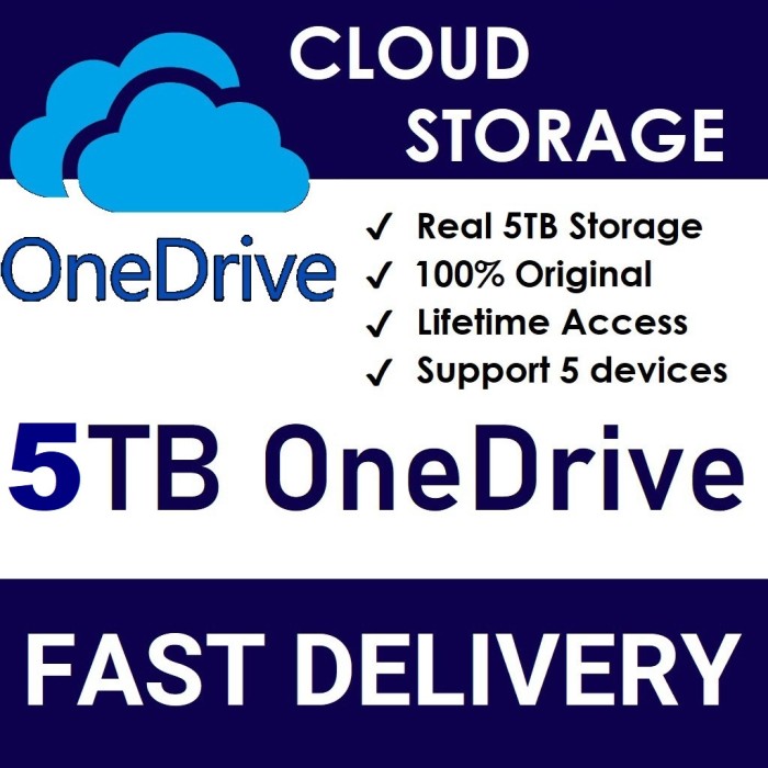 OneDrive 5TB Cloud Storage Lifetime License