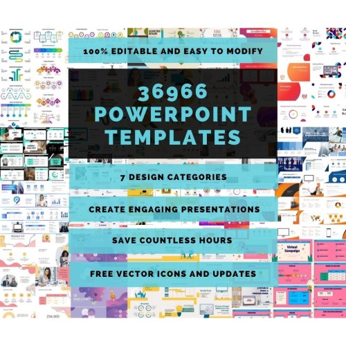 PowerPoint Slides 36966 Templates with 7 Designer Categories Compilation