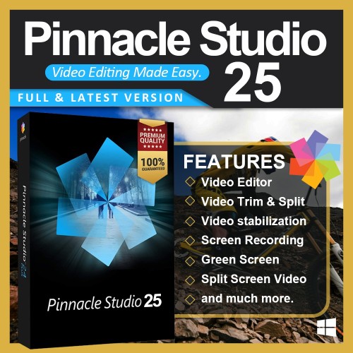 Pinnacle Studio Ultimate 25 for Windows PC 🔥 Latest Updated 🔥 Full Version 🔥 Lifetime Warranty