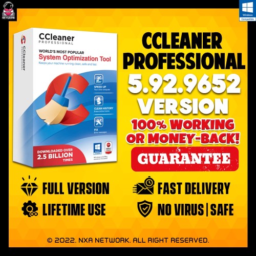 💎CCleaner Professional 5.92.9652 + GUIDE | ✅JUL 2022 | Full Version | Lifetime | Premium | No Virus |