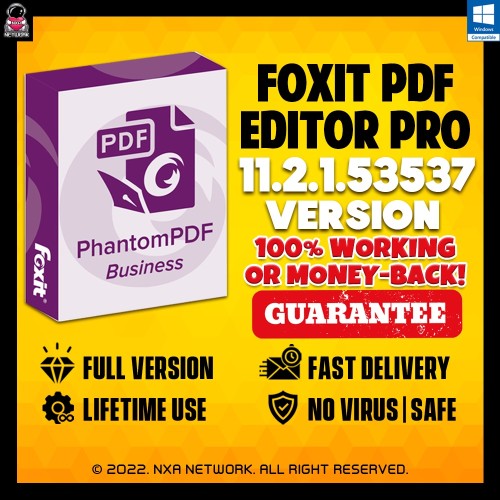 💎Foxit PDF Editor Pro 11.2.1.53537 + GUIDE | ✅JUL 2022 | Full Version | Lifetime | Premium | No Virus |