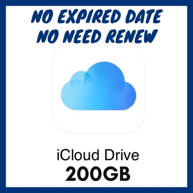 Apple iCloud 200GB LIFETIME storage (NEW ACCOUNT ONLY)
