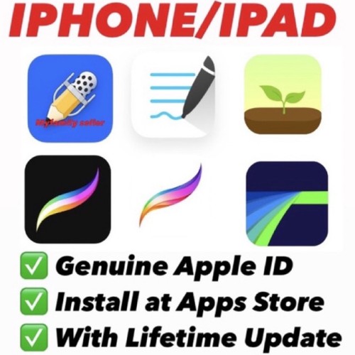 Procreate, GoodNotes 5, Notability, Lumafusion iPad iPhone Official Apps IOS
