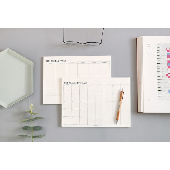 Tearable Basic Minimalist Monthly & Weekly Planner