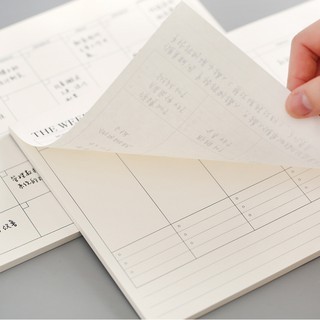 Tearable Basic Minimalist Monthly & Weekly Planner
