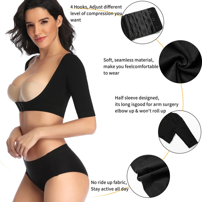 Arm and Back Compression Half Sleeves Vest Posture Corrector Tops