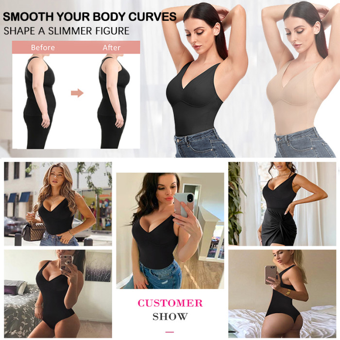 Stretchy Slimming Underwear Bodysuit Padded Bra Shaping Waist