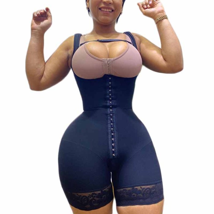 Fajas Colombianas Underbust Bodysuit Garment Wide Adjustable Shoulder Straps