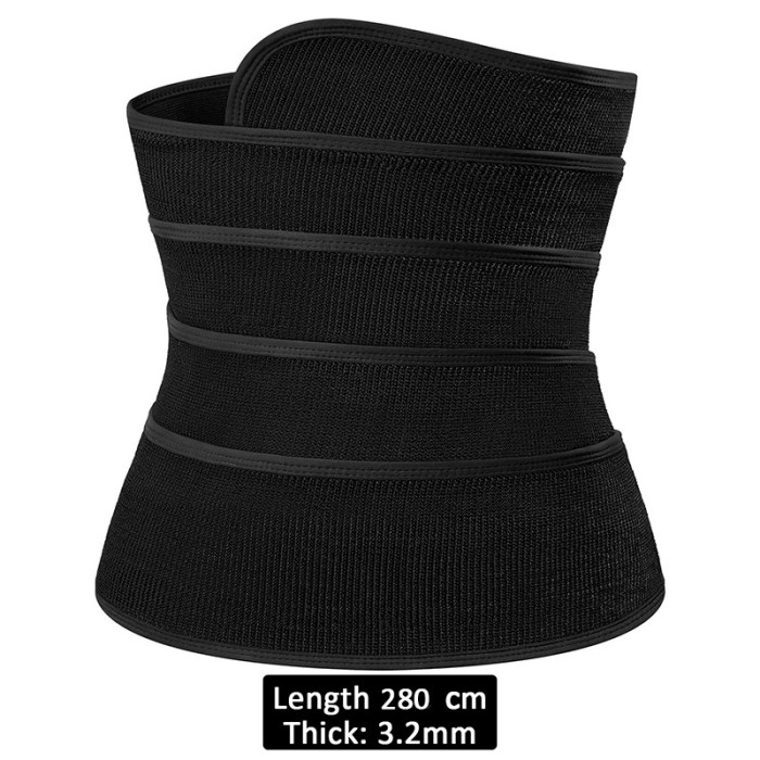 Women Long Torso Sweat Waist Trainer Belt Short Torso Tummy Wraps Abdominal Trimmer
