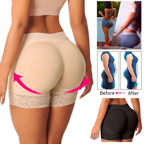 Removable Padded Slimming Shorts Underwear Butt Enhancer Moisture Wicking