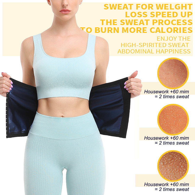 Body Shapewear Sauna Slimming Belt for Women Sweat Belly Trimmer Weight Loss