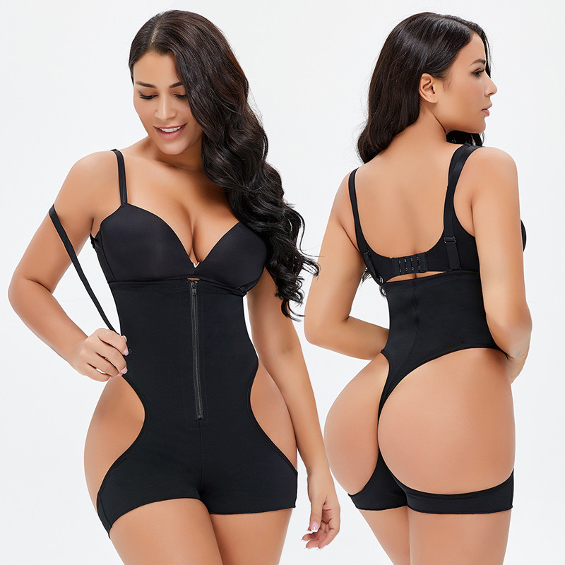 Black Compression 3D Booty Lifter Body Shapewear Flatten Belly Hourglass