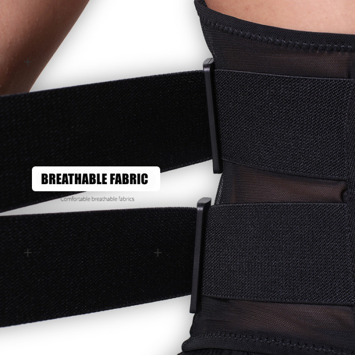 Men Compression Lumbar Back Belt Waist Trainer with 10 Springs Support Brace Slimming
