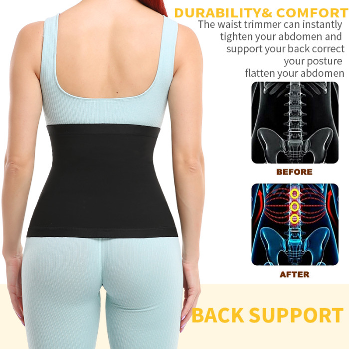 Body Shapewear Sauna Slimming Belt for Women Sweat Belly Trimmer Weight Loss
