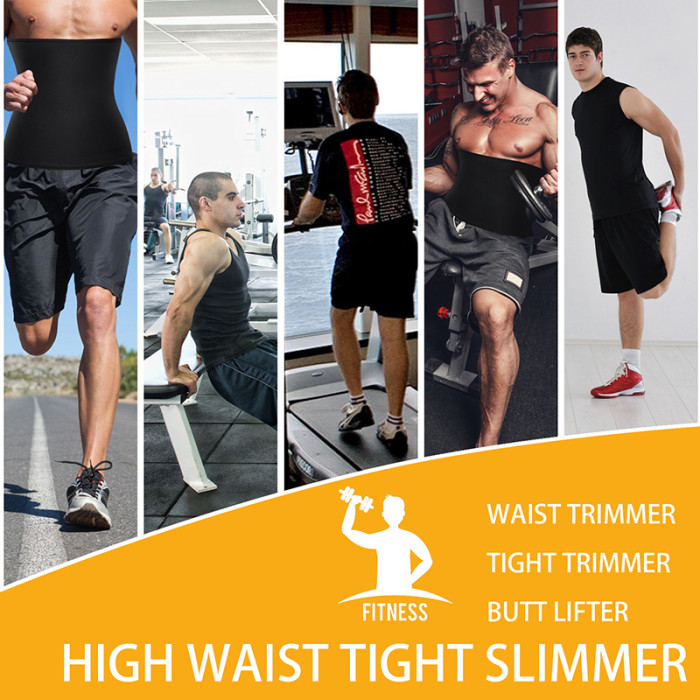 Custom Logo Fitness Slimming Fat Burning Belly Belt Weight Loss Sauna Sweat for Men