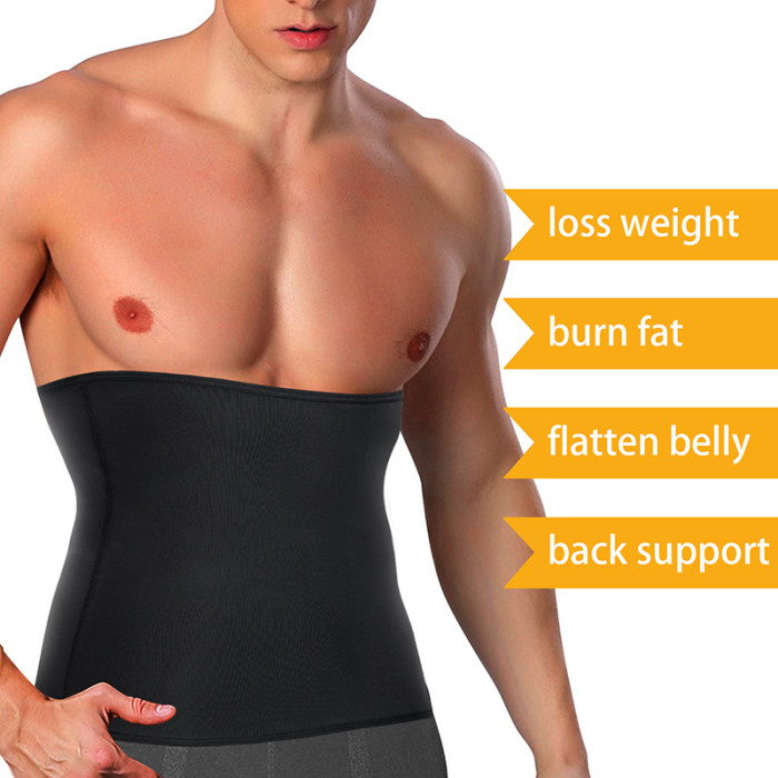 Custom Logo Fitness Slimming Fat Burning Belly Belt Weight Loss Sauna Sweat for Men