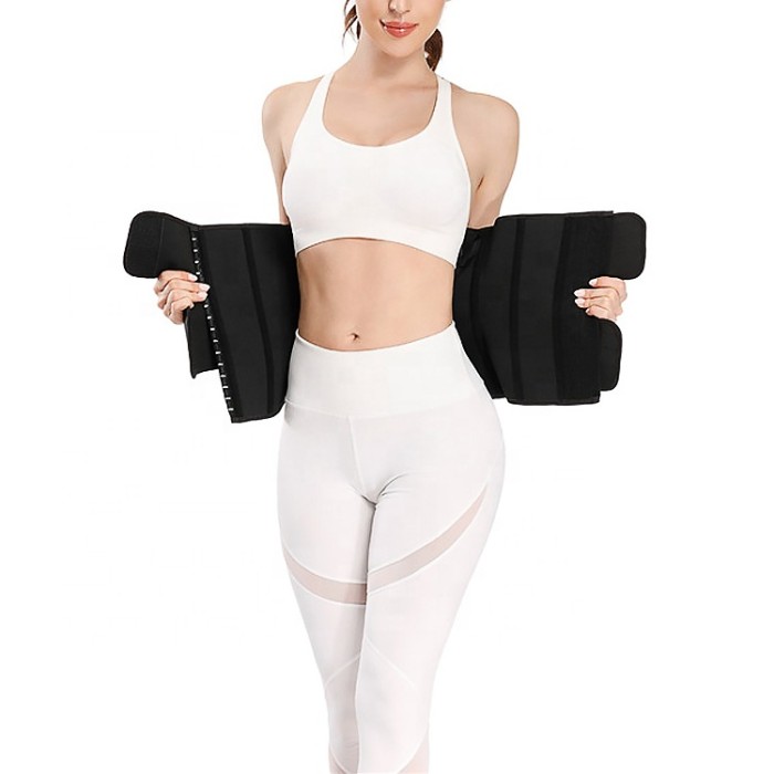 Wholesale Neoprene Waist Trainer Double Belt Tummy Trimmer Workout For Weight Loss