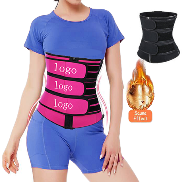 Wholesale Custom Logo 3 Belt Neoprene Tummy Trimmer Latex Waist Trainer Shapers