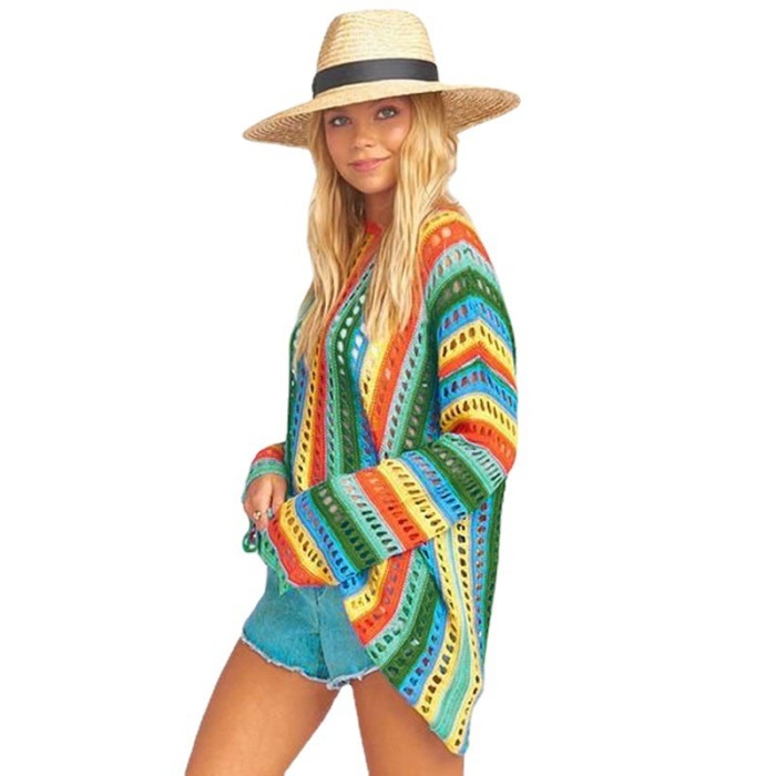 Wholesale Women Knitted Beach Cover Ups Cut Out 2022
