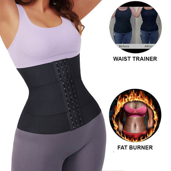 3 in 1 Double Compression 3 Steel Bones Rubber Waist Wrap