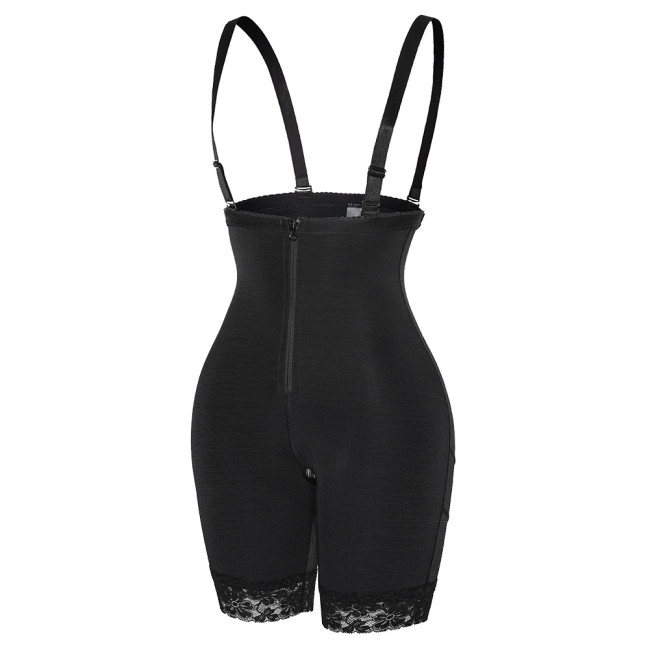 Best Slimming Open Bust Mid Thigh Bodysuit Lace Butt Lifter Open Crotch