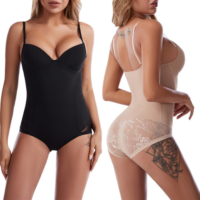 Slimming Womens Shapewear Bodysuit Lace Hip Lift Adjustable Straps