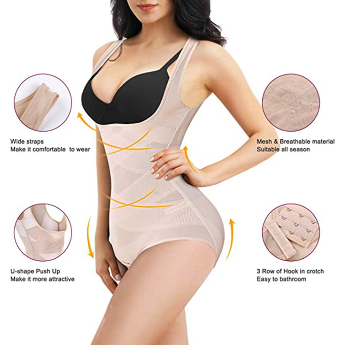 Lightweight Slimming Bodysuits U-Shape Bust Booty Lifter Tummy Tucker