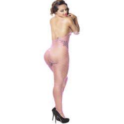 Women Backless Full Body Stockings Underwear Fish Mesh Bodysuits