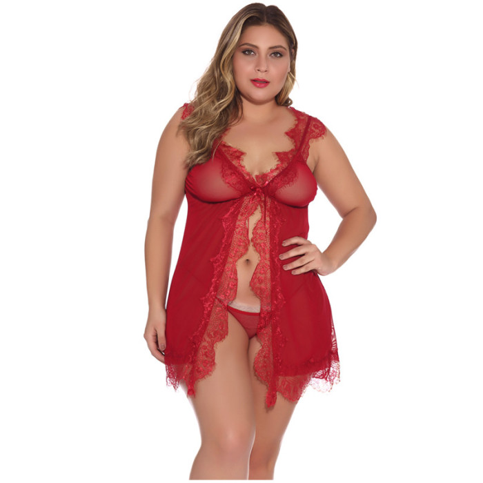 Factory Price Babydoll Sets Open Designer Lace Lingerie Nighty for Honeymoon