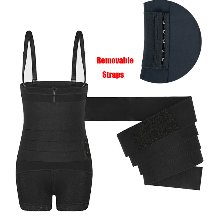 Best Bodysuit Shapewear Removable Waist Wrap Tummy Control Zipper