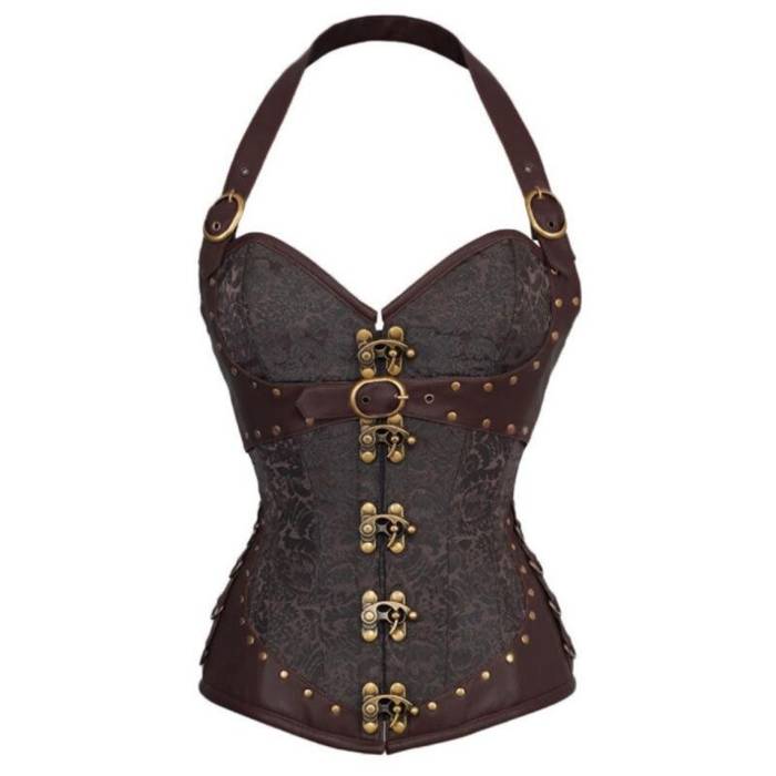 Quick Leather Plus Size Corset Bandage Short Crop Top Vest for Women Sexy Bondage Lace Up Bustier Steampunk Corset